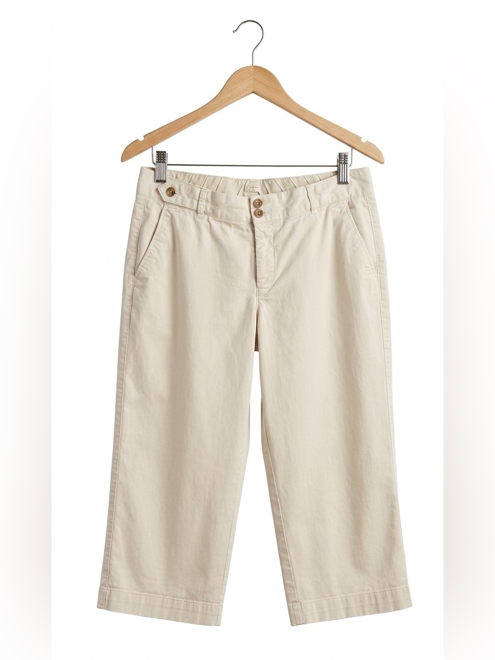 Dockers Mid Rise Curvy Capris White 12